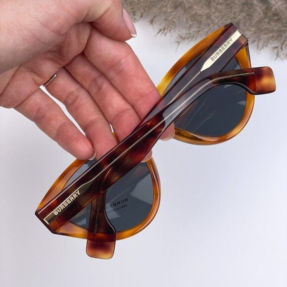 Burberry BE4285 379487 Sunglasses Havana Grey Irregular Women - Picture 2 of 8